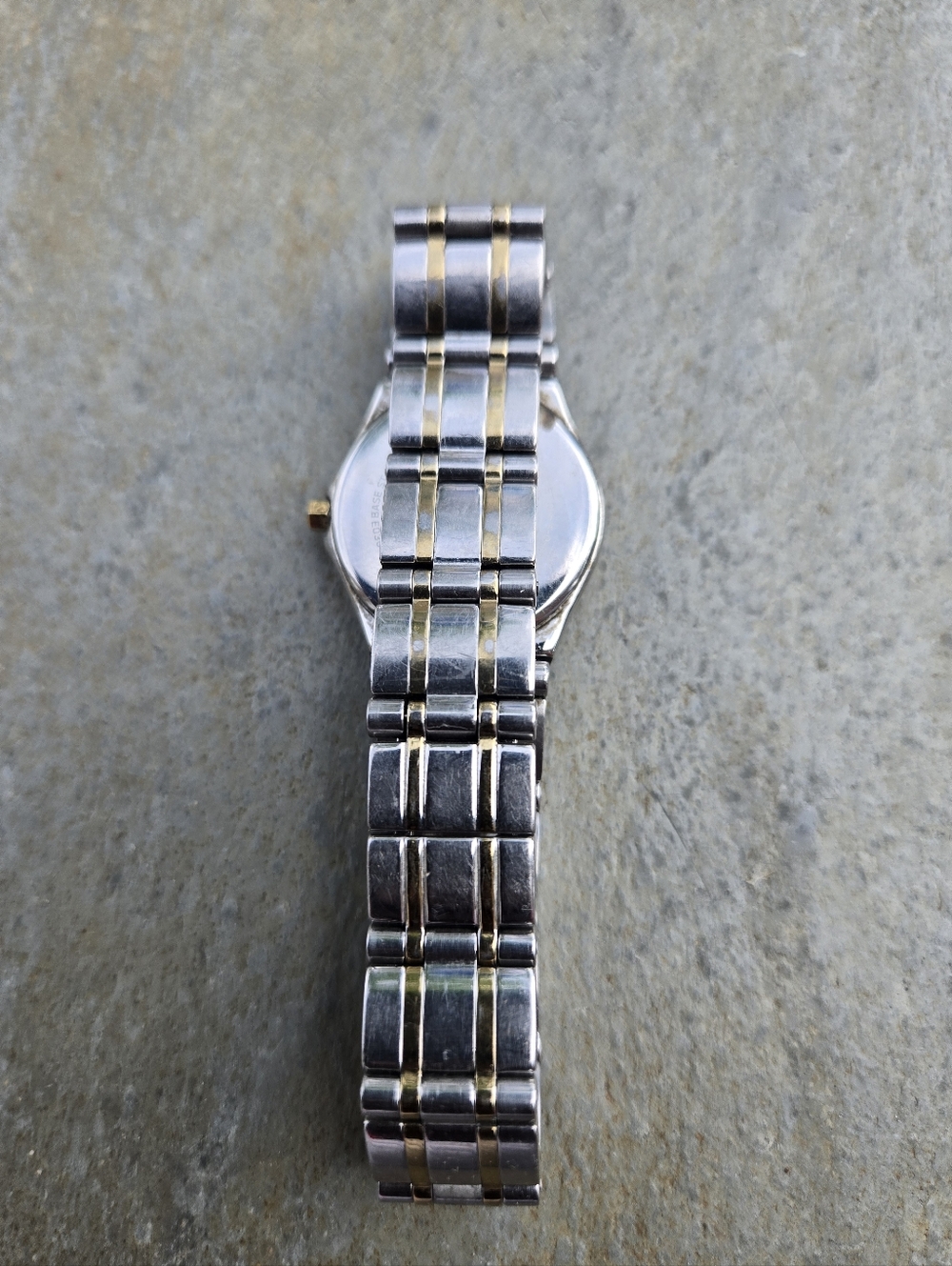 Citizen Eco Drive Two-Tone Silver and Gold Bracelet Watch with Black Dial - Picture 3 of 7